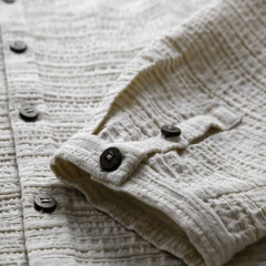 原创设计中国风休闲内搭寸衫立领亚麻长袖 