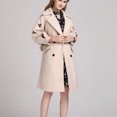  原创设计 绣小蜜蜂大衣 图片色 均码